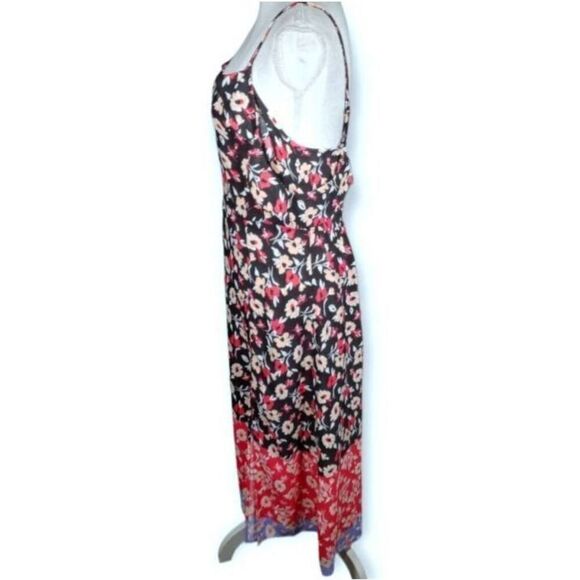 Express Floral Maxi Dress - Black and Red - Picture 8 of 13